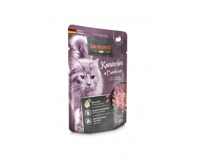  LEONARDO - Sachet fraîcheur Lapin + 
 Canneberges 85g