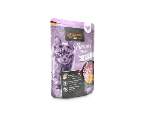 [756725]  LEONARDO - Sachet fraîcheur Senior Poulet 85grs