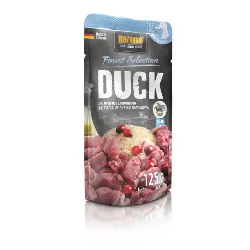  BELCANDO - Sachet fraîcheur : Canard & 
 riz avec airelles