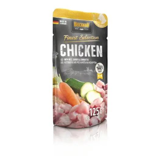  BELCANDO - Sachet fraîcheur : Poulet & 
 riz, courgettes, carottes