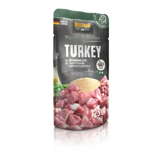 [511655]  BELCANDO - Sachet fraîcheur : Dinde 
 avec Amarante & Petit Pois